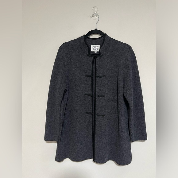 Margaret O’Leary Classic Gray Knit Cardigan Sweater Coat Size 1 XS/S - Picture 1 of 9